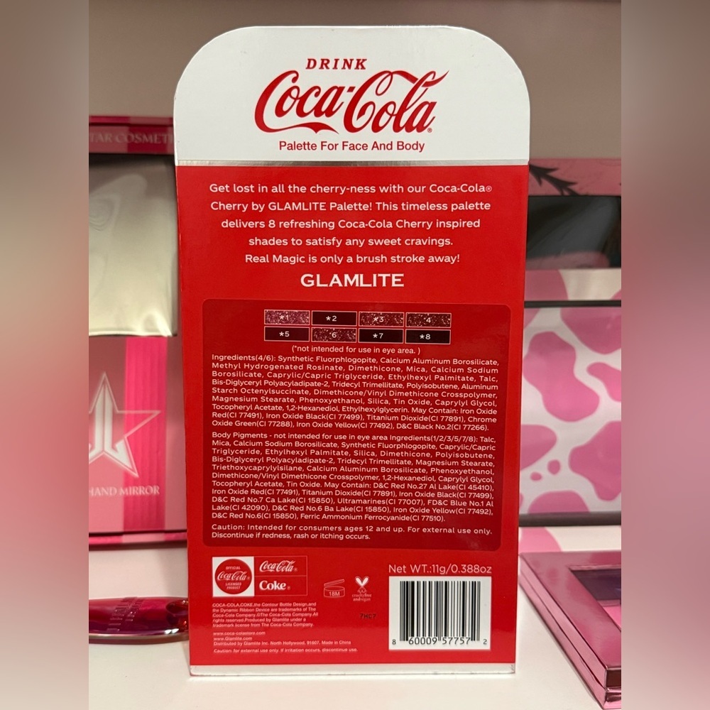 GLAMLITE Cherry Coca-Cola 8 Shade Palette for Face and Body - Picture 4 of 5